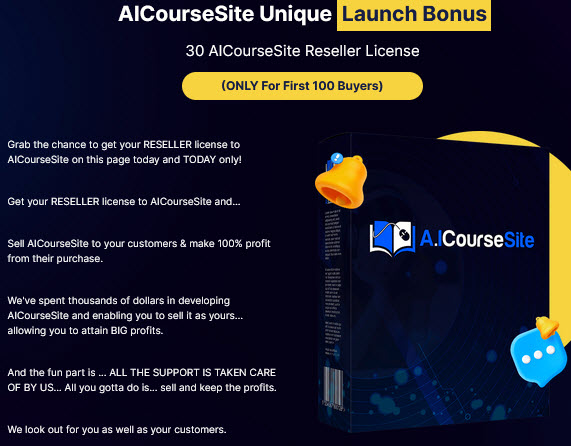 AICourseSite Review launch bonus