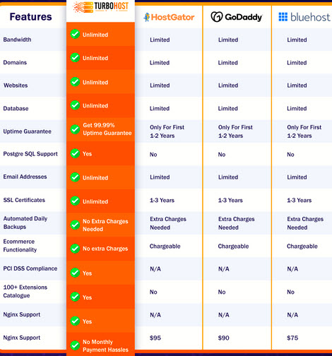 TurboHost VPS Review Competitors