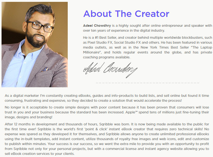 Sqribble Review Creator Adeel Chowdhry