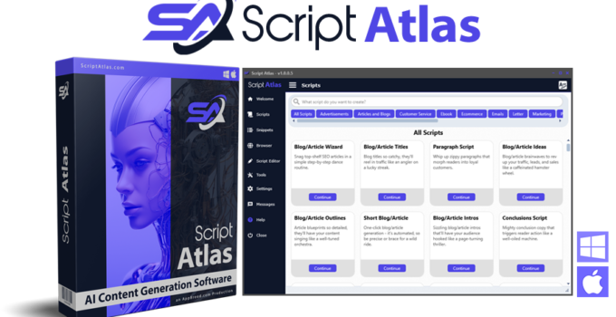 Script Atlas Review – Best #1 App Streamlines Your Content Generation Using the Power of AI with No API Fees & No-Limit Features! Script Atlas Review – Best #1 App Streamlines Your Content Generation Using the Power of AI with No API Fees & No-Limit Features!